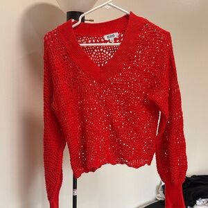 525 America V-Neck Red Sweater